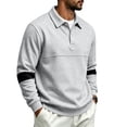 thumbnail image 4 of Polo Shirt Men Long Sleeve Casual Dress Pullover Sweatshirts for Men | Collared Button Golf Polos, Soft Stretch Fabric Regular Fit, Casual Business Fall Clothes, 4 of 6