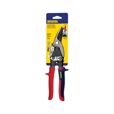 - Irwin 10 in. Steel Left and Straight Aviation Snips 18 Ga. 1 pk