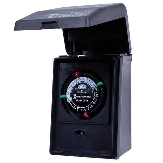 Intermatic P1121 24 Hour Outdoor Mechanical Plug-In Timer with Built-In Enclosure