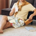 thumbnail image 5 of Logiee Cute Bull Dog Print Men's Pajama Shorts with Drawstring & Pockets,Sleep Shorts for Men,Sleepwear Bottoms,Elastic Waistband Loungewear-X-Large, 5 of 6
