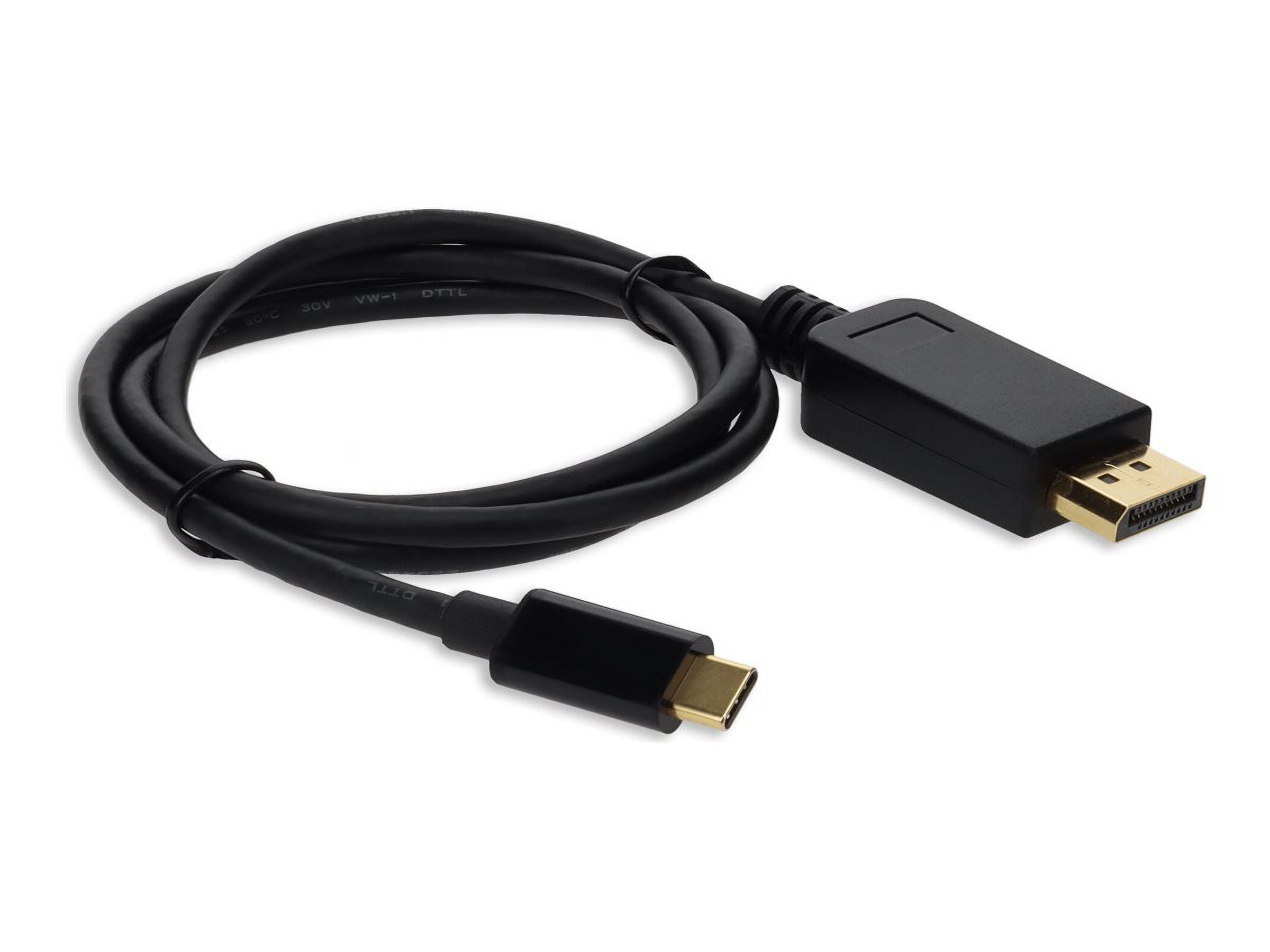 AddOn 3ft USB C 3.1 Male to DisplayPort Male Black Cable