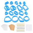 thumbnail image 1 of Manualidad para cortar pendientes con tarjetas, ganchos y anillos de salto para hornear. Azul 118 piezas, 1 of 8
