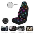 thumbnail image 5 of Uorisanigo Colorful Dog Paws Car Seat Covers Waterproof Front Seat Covers Easy Installation Stretch Polyester Fabric Cover Protection Interior Accessories Universal Fit Most Cars,SUV, Trucks, 5 of 7