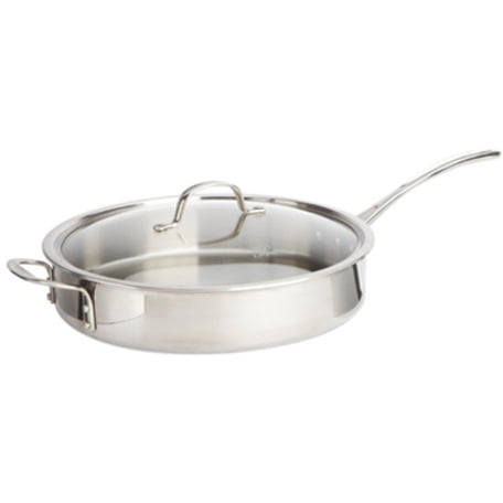 Tri-Ply Stainless Steel 5-qt. Saute Pan with Cover - Walmart.com