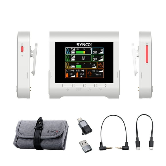 SYNCO G3 2.4G Wireless Microphone System Mic with Dual-Channel Receiver