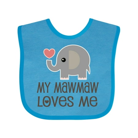 

Inktastic My Mawmaw Loves Me Baby Grandchild Boys or Girls Baby Bib