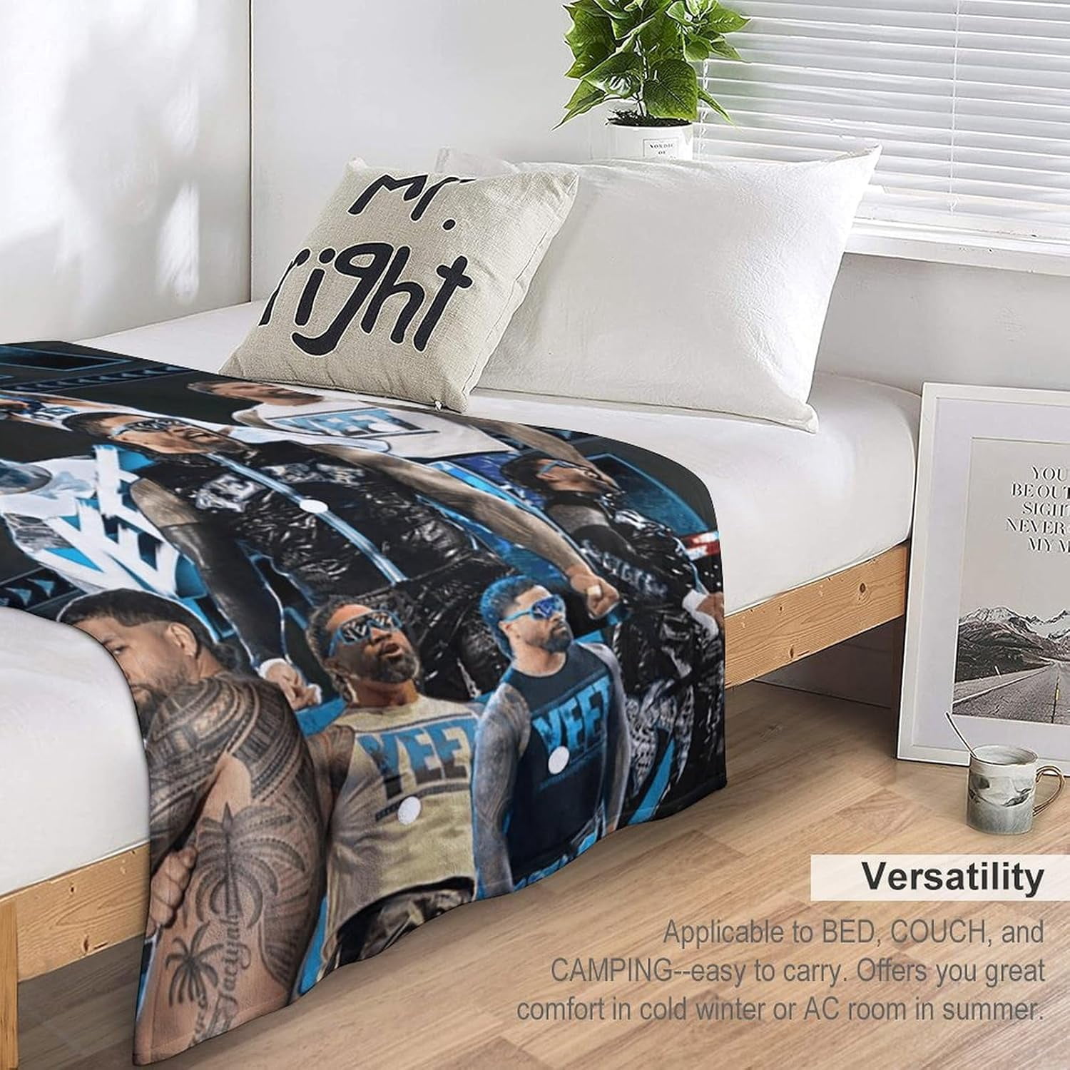 Jey-USO Wrestling Merch Blankets Bed Throw Blanket for Soft Lightweight Fuzzy Cozy Blanket Plush Quilt Gift 50"x60"