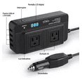 thumbnail image 4 of Inversor De Corriente Portátil Para Auto De 200w 12v A 110v Negro, 4 of 4