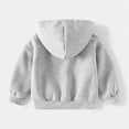 thumbnail image 5 of TOWED22 Kids Zip Up Hoodie School Uniform Boys Girls Zipper Sweatshirt Oversized Y2K Fall Hooded Jackets With Pockets Preppy Clothes,Grey,4-5 Y, 5 of 8