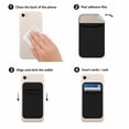 thumbnail image 5 of Stick On Phone Wallet Pocket, Adhesive Cell Phone Card Holder Pouch for ID, Credit Cards and Cash, TIKA, 5 of 7