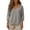 Gray, variant on Womens 3/4 Sleeve Blouses V Neck Textured Gauze Shirts Casual Summer Plain Tops Navy 2XL