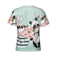 thumbnail image 6 of Qekee Cute Panda Classic Fit T-Shirt Men's Shirt Men's Tight Short Sleeves for Exercise, Running, Mountaineering - Cute Panda, 6 of 9