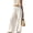 White, variant on Women Pants Elastic High Waist Wide Leg Loose Fit Trousers Pure Color Summer Spring Casual Beach Vacation Long Pants