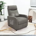 thumbnail image 4 of Comhoma Push Back Massage Recliner with Footrest, Grey, 4 of 11