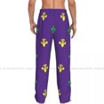 thumbnail image 5 of Mens Woman Woman Sleepwear Loose Sleep Pants Pajamas Fleur De Lis Illustration Long Lounge Bottoms Casual Homewear, 5 of 6