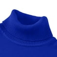 thumbnail image 4 of Zynviq Men's Sweater Turtle Neck Blue Slim Long Sleeve Pullover Solid Sweaters Comfy Sweater for Men L, 4 of 9
