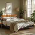 thumbnail image 2 of Acacia Callisto Solid Wood Bed Frame with Headboard, Signature Headboard Wood Bed, Queen - Black, 2 of 9
