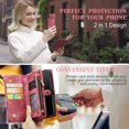 thumbnail image 2 of For iPhone X, iPhone XS Wallet Case,Multi-Functional Retro Leather Purse Flip Cover Zipper Wallet Case with Removable Card Slots Pocket & Detachable Wrist Strap Magnetic Phone Case, Red, 2 of 9