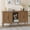 Brown, variant on CBJCBJ 59" Mid-Century Storage Cabinet with Adjustable Shelves, Double-Layer Open Design for Living Room & Bedroom, Green