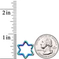 thumbnail image 2 of Body Candy Unisex 16G Rainbow PVD Steel Hexagram Star of David Closure Ring Daith Helix Tragus Rook 5/16", 2 of 2