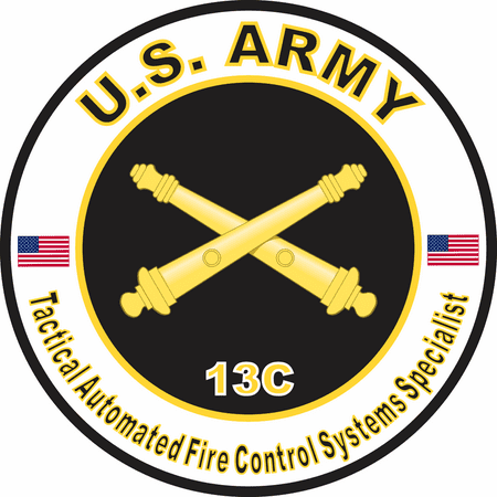 - 3.8 Inch U.S. Army MOS 13C Tactical Automated Fire Control Systems Specialist