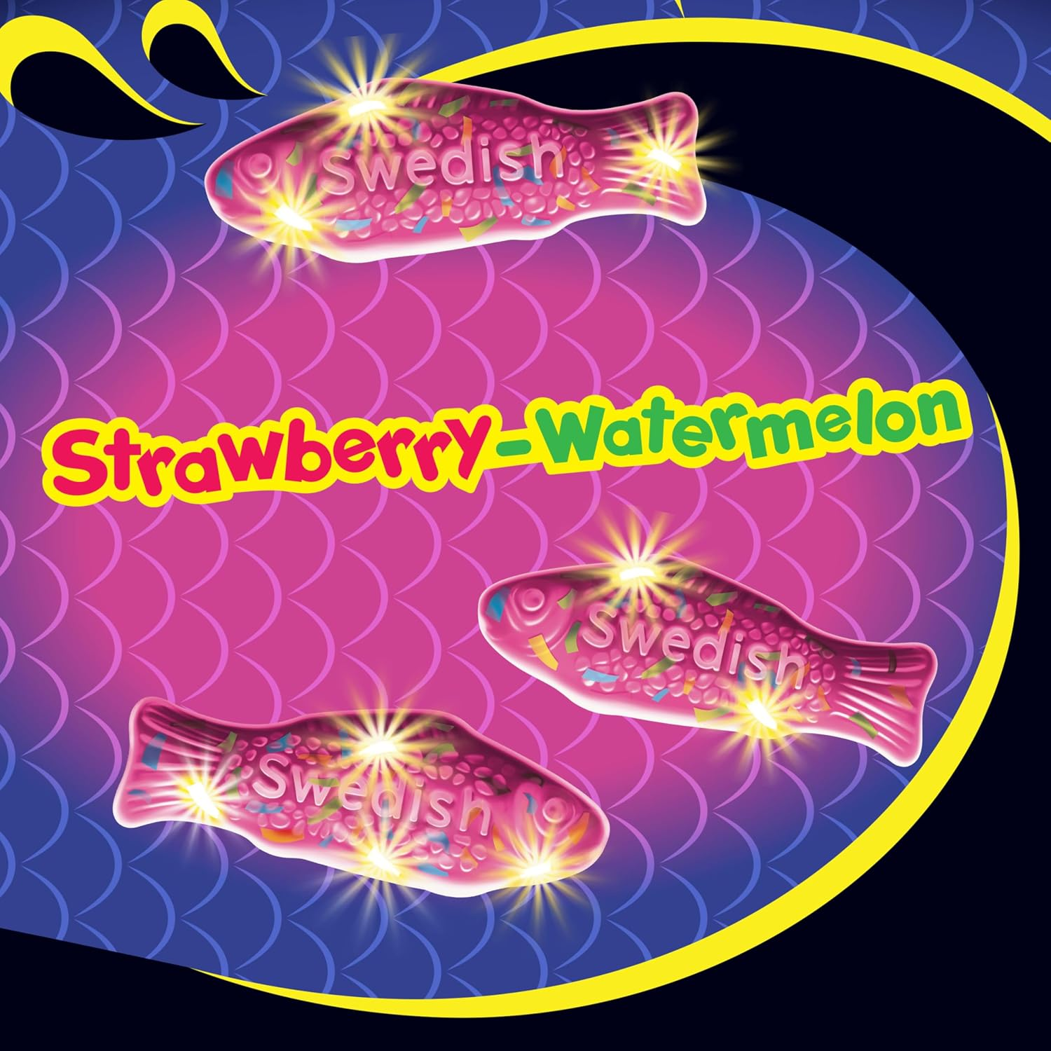 Swedish Fish Mini Glow Ups, Sabores Fresa y Sandía, Gomitas Suaves y Masticables, 6.7-Onzas (Paquete de 12) 8
