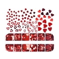 thumbnail image 4 of BECLOTH 1 Boîte Longue Boîte Taille Mixte Cœur Rouge Vif Sequins Animal de Compagnie Bijoux Rouges pour la Saint-Valentin, 4 of 9