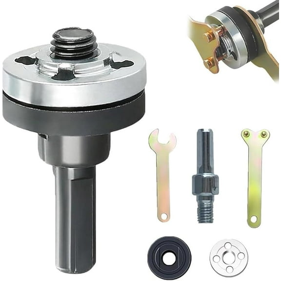 Conversion Angle Grinding Adapter Connecting Rod Kit for Electric Drill, 10mm Adjustable Angle Grinder Adapter, Drill Cutting Conversion Rod with Spanner for Cutting Disc, Polish Disc (10mm)