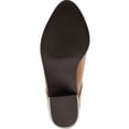 thumbnail image 4 of JOURNEE COLLECTION Womens Beige Snake V Cut Slits Back Pull Tab Cushioned Terri Almond Toe Block Heel Slip On Booties 6.5, 4 of 4