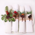 thumbnail image 3 of OUSITAID Napkin Circle Pine Cone 4Pcs Christmas Wedding Party Dinner Table Decor Plastic Cloth Artificial Flowers, 3 of 8