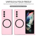 thumbnail image 3 of Allytech Magntic Case for Samsung Galaxy Z Fold 3, Compatible with Magsafe Wireless Charging Support Drop Proof Anti-Scratch Shockproof Slim Case Cover for Samsung Galaxy Z Fold 3 - Pink, 3 of 9