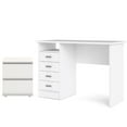 thumbnail image 1 of Tvilum Canada 2 Piece Set with 4 Drawer Writing Desk and 2 Drawer Nightstand, 1 of 21