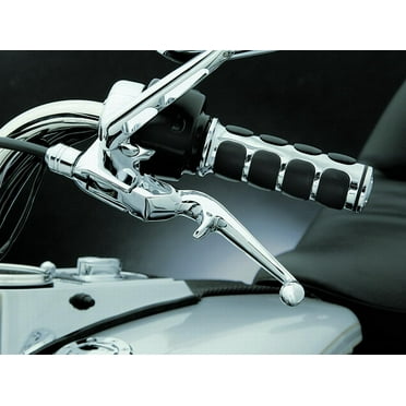 Kuryakyn 6205 Premium ISO Handlebar Grips for Dual Cable Throttle Control: 1982-2019 Harley-Davidson Motorcycles, Chrome, 1 Pair