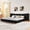 Black+MDF, variant on LHYY King Size Extra Large Platform Bed,Soft Chenille Fabric Frame,Curved Headboard,Reinforced Electroplated Metal Legs,Flexible DIY Side Space Design-Beige