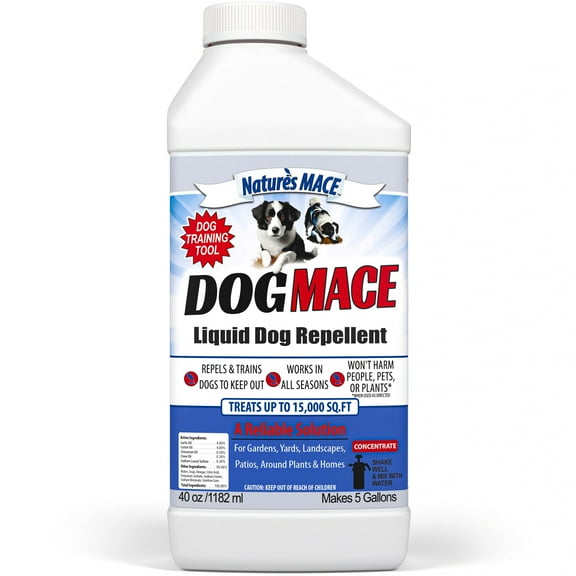 Nature's MACE Dog MACE 40oz. Concentrate Makes 5 Gallons Treats 15000 Sq.ft | Dog Repellent and Training Tool