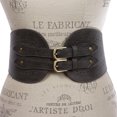 thumbnail image 2 of Ladies 5" Wide High Waist Fashion Double Buckles Stretch Belt, 2 of 3