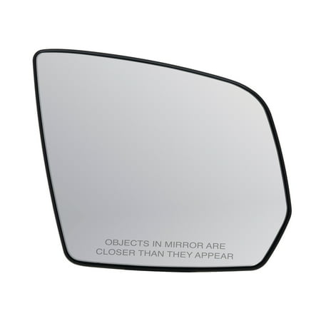 30297 - Fit System Passenger Side Heated Mirror Glass w/ backing plate, Mercedes GL-class 09-10, M-class 08-10, 5 3/ 4" x 6 1/ 2" x 8 7/ 16" (w/ o auto dimming)