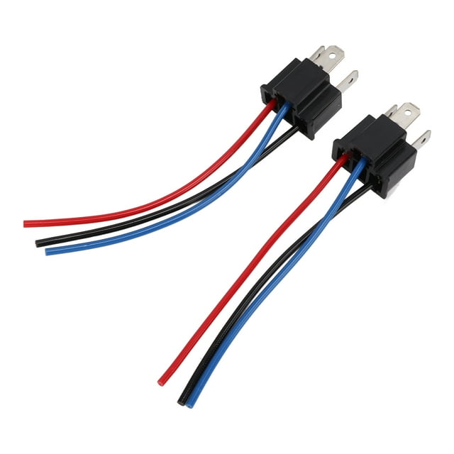 Male Socketwith Line,2Pcs H4 Male Socket Male Headlights Holder Male Holder Line Smart Functionality