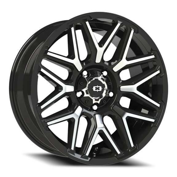 22x10 Vision 305 Rekluse Gloss Black Machined Face Wheel 5x5.5 (-19mm)