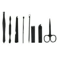 thumbnail image 1 of Cortaúñas, 8 piezas de acero inoxidable para cejas, herramienta de manicura para orejas, parte superior de la línea, 1 of 8