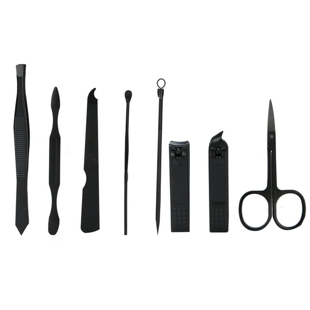 Cortaúñas, 8 piezas de acero inoxidable para cejas, herramienta de manicura para orejas, parte superior de la línea