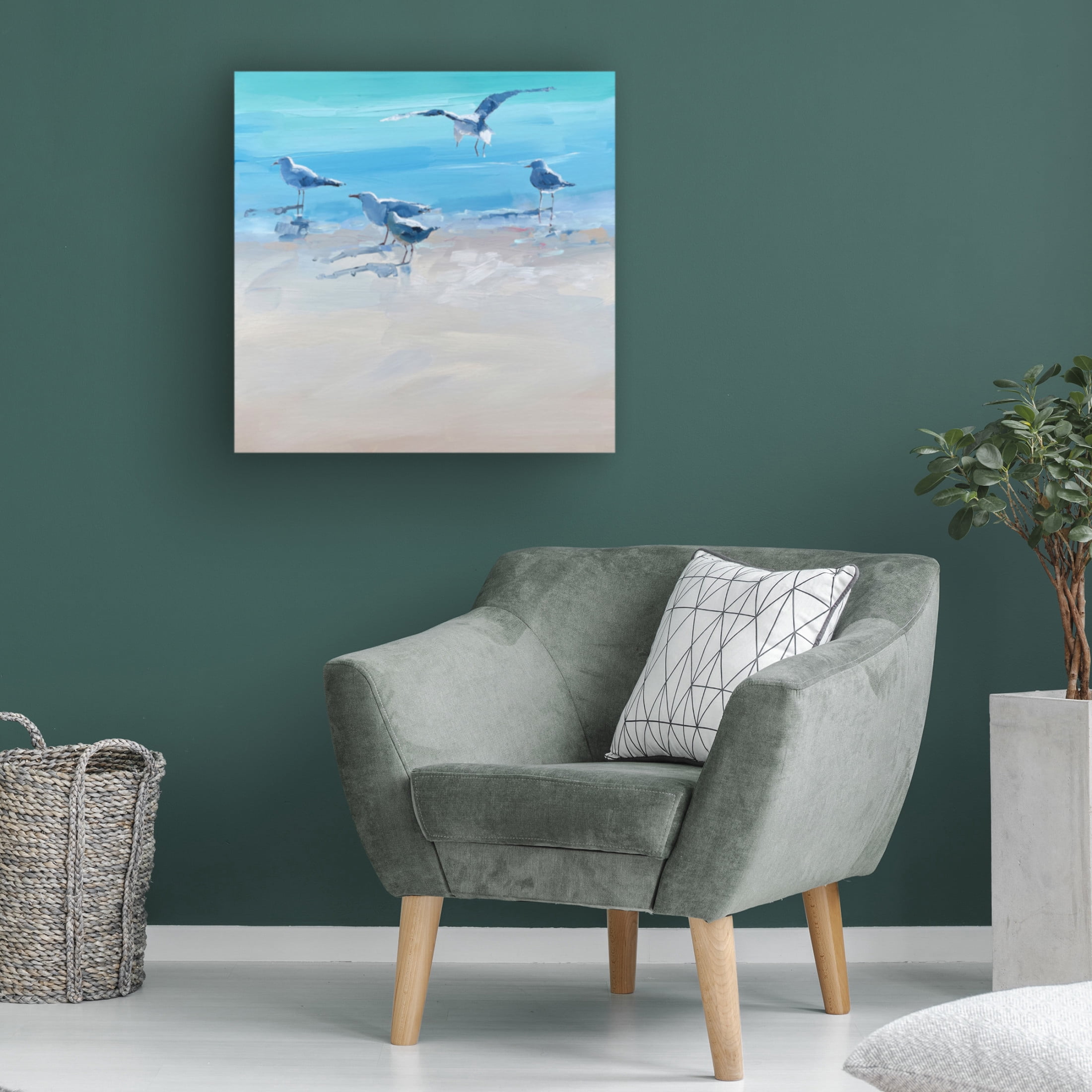 Canvas Wall Art - Craig Trewin Penny 'In the Shallows 2' Wall Art for Living Room, Bedroom, or Office Décor by Trademark Fine Art - 35 x 35 Inches