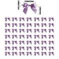 thumbnail image 3 of Twist Tie Bows for Treat Bags Satin Ribbon Bows for Package Craft Gift Wrapping Decoration 50 Pack (Purple), 3 of 6