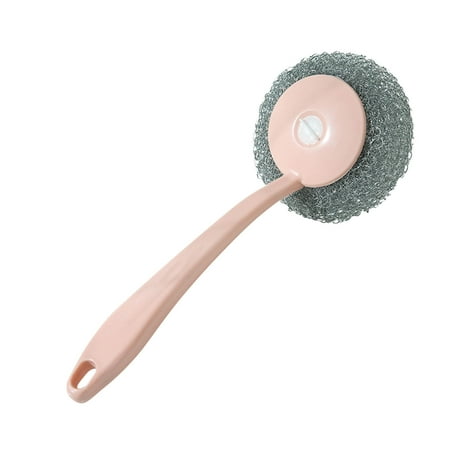 

Tagold Christmas Savings Clearance! Long Handle Washing Pot Brush Wire Ball Household Kitchen Wire Does Not Fall Off Wire Wipe Sink Stove Cleaning Brush