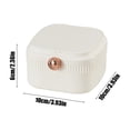 thumbnail image 3 of Meitianfacai Portable Earrings Necklaces Rings Hand Jewelry Mini Storage Box With Built In Mirror Partitions Dirt Proof Storage, White, 3 of 6