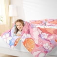 thumbnail image 4 of Manfei Kawaii Cherry Blossoms 7-Piece Twin Bedding,Lovely Capybara Bedding Comforter Set,Pink,Colorful Stars Reversible, 4 of 7