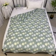 thumbnail image 4 of Washable Summer Quilt, All-Season Bed Cover for Air Conditioned Rooms, Polyester Fiber with Stylish Floral, Fast Dry Breathable Comforter, 4 of 7