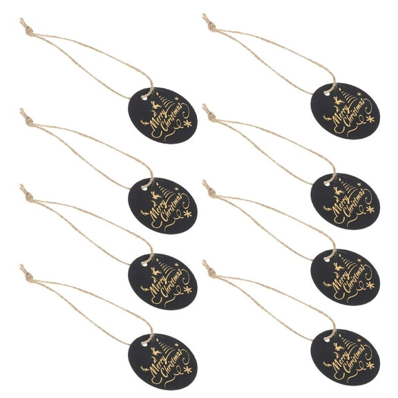 Niceauty christmas gift label gift packaging black 100Pack