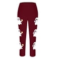 thumbnail image 4 of Riecok Legging Pants Women High Waist Casual Stretchy Ghost Print Workout Pants Trendy Streetwear, 4 of 4