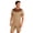 Brown, variant on Men's One Piece Sleepwear Nightwear Short Sleeve Romper Striped Pajamas Bodysuit Homewear Rainbow XXL